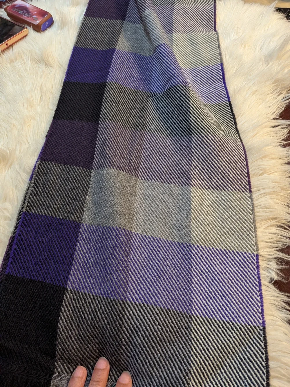 Men's Colorblock Blue & Purple Wool-Blend Scarf